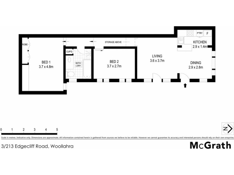 3/213 Edgecliff Road, Woollahra NSW 2025 Floorplan