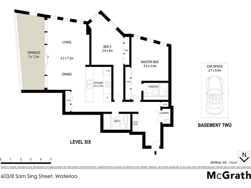 603/8 Sam Sing Street, Waterloo NSW 2017 Floorplan