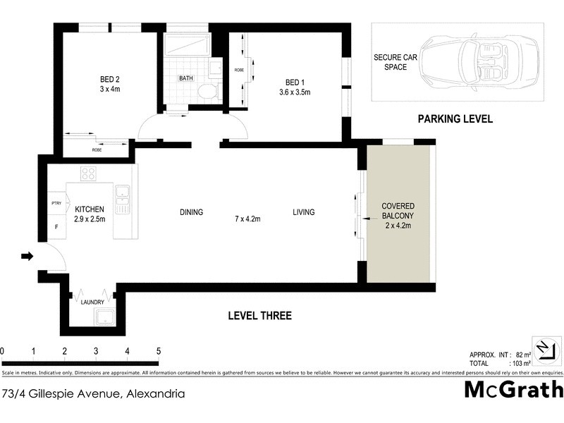 73/4 Gillespie Avenue, Alexandria NSW 2015 Floorplan