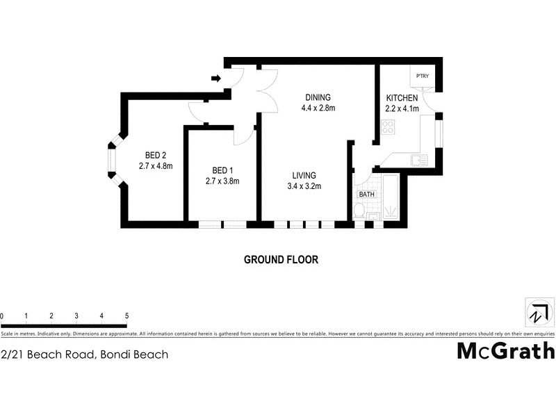2/21 Beach Road, Bondi Beach NSW 2026 Floorplan