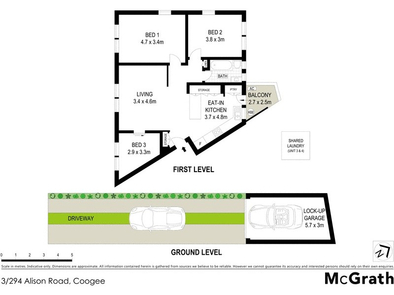 3/294 Alison Road, Coogee NSW 2034 Floorplan