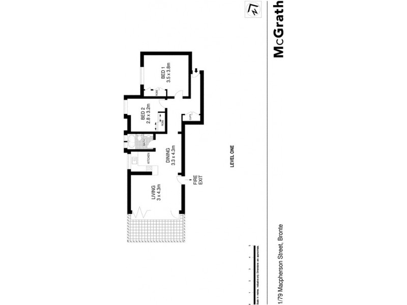 1/79 Macpherson Street, Bronte NSW 2024 Floorplan