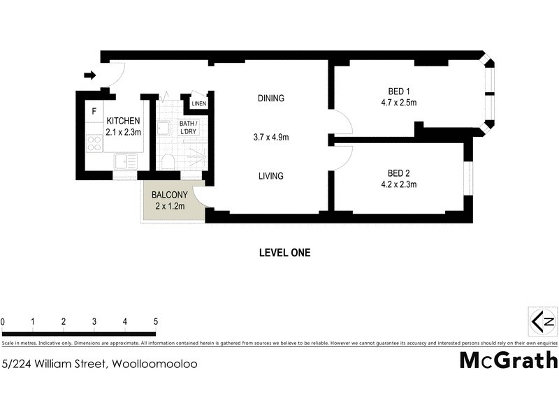 5/224 William Street, Woolloomooloo NSW 2011 Floorplan