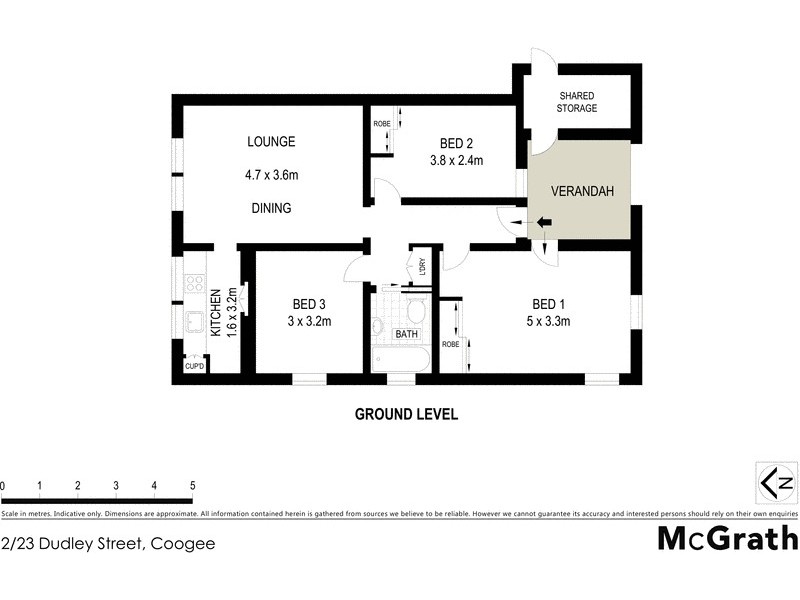 2/23 Dudley Street, Coogee NSW 2034 Floorplan