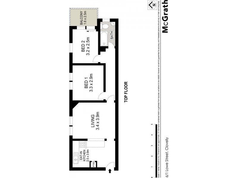 6/1 Lowe Street, Clovelly NSW 2031 Floorplan
