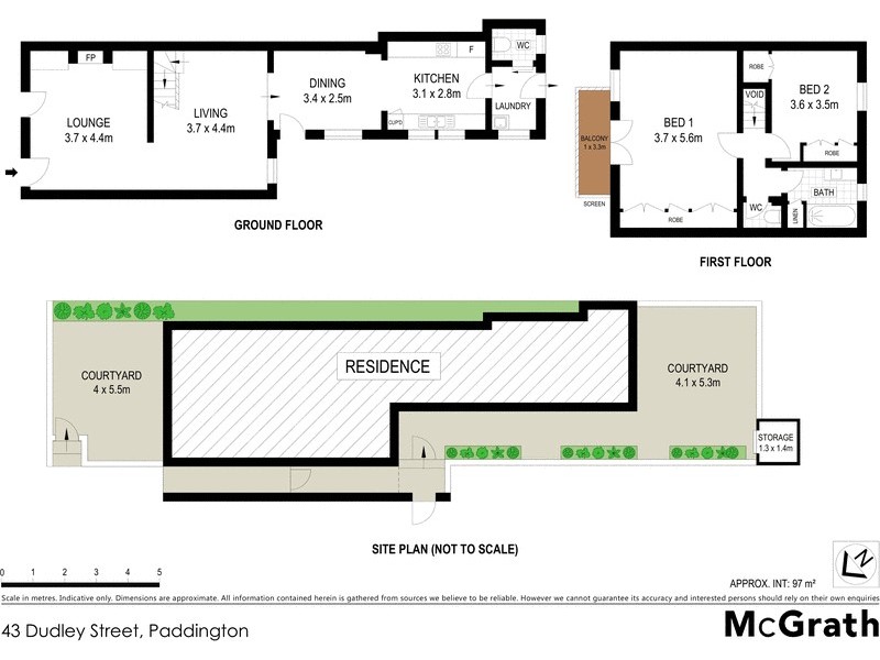 43 Dudley Street, Paddington NSW 2021 Floorplan