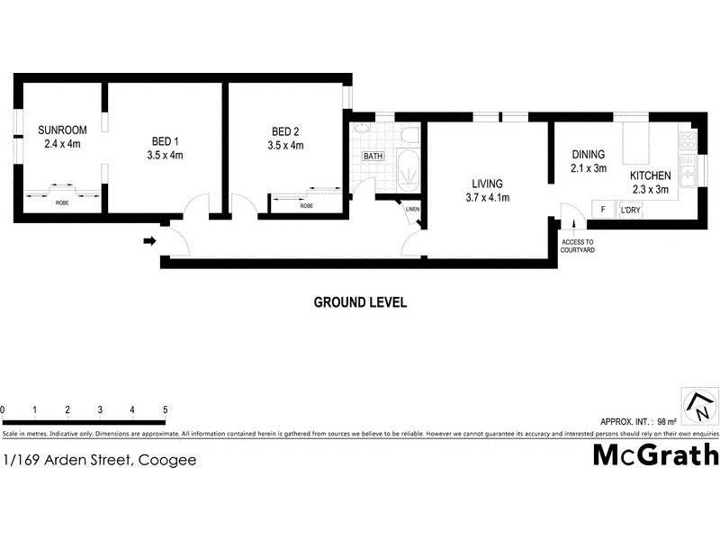 1/169 Arden Street, Coogee NSW 2034 Floorplan