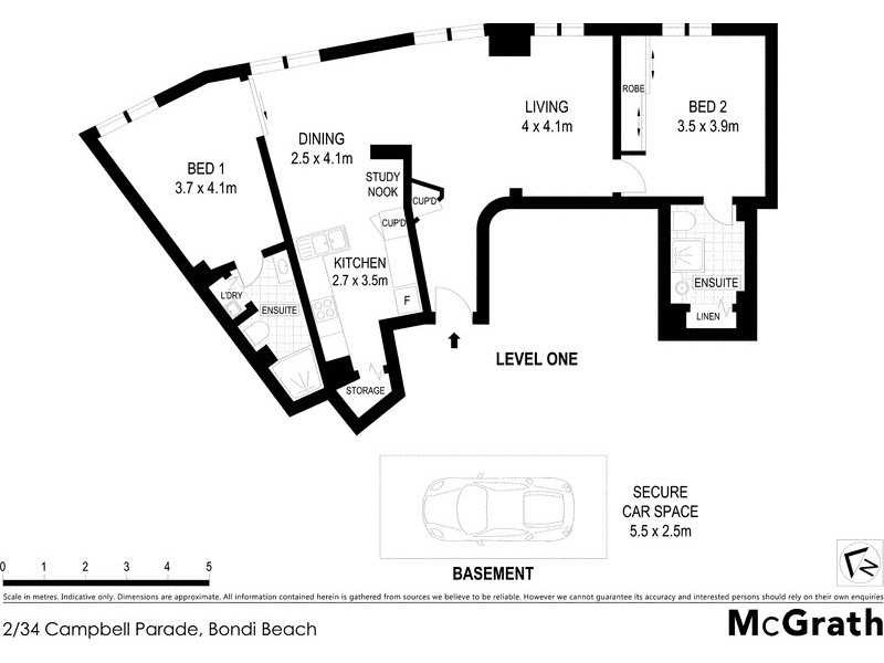 2/34 Campbell Parade, Bondi Beach NSW 2026 Floorplan