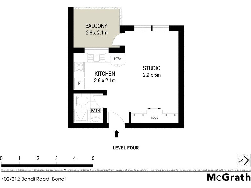 402/212 Bondi Road, Bondi NSW 2026 Floorplan