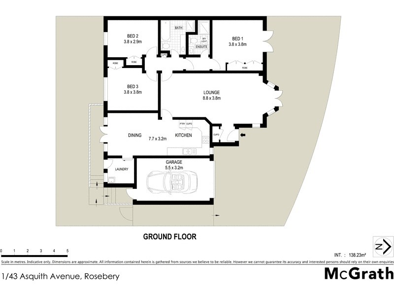 1/43 Asquith Avenue, Rosebery NSW 2018 Floorplan