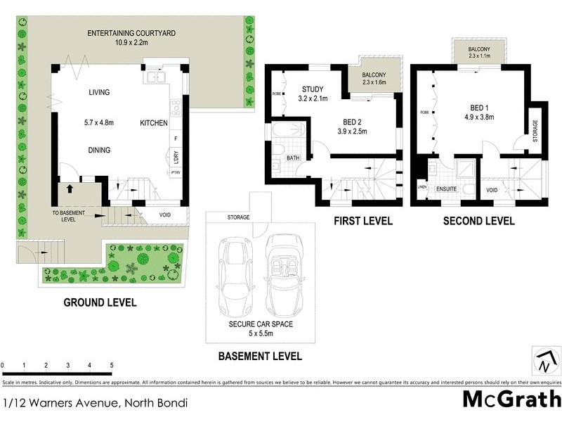 1/12 Warners Avenue, North Bondi NSW 2026 Floorplan