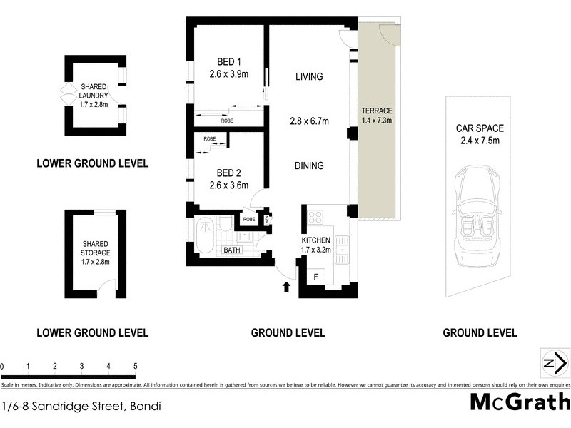 1/8 Sandridge Street, Bondi NSW 2026 Floorplan