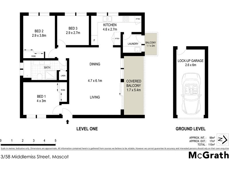 3/58 Middlemiss Street, Mascot NSW 2020 Floorplan