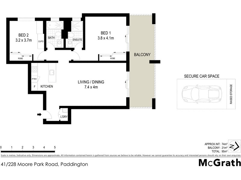 41/228 Moore Park Road, Paddington NSW 2021 Floorplan