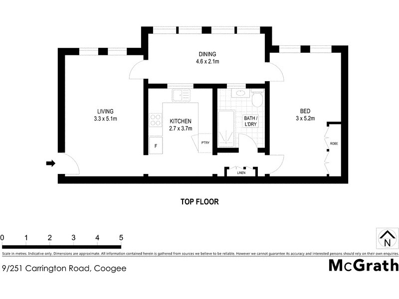 9/251 Carrington Road, Coogee NSW 2034 Floorplan