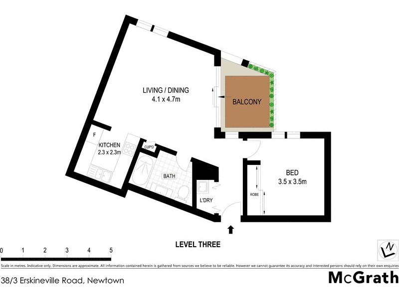 38/3 Erskineville Road, Newtown NSW 2042 Floorplan