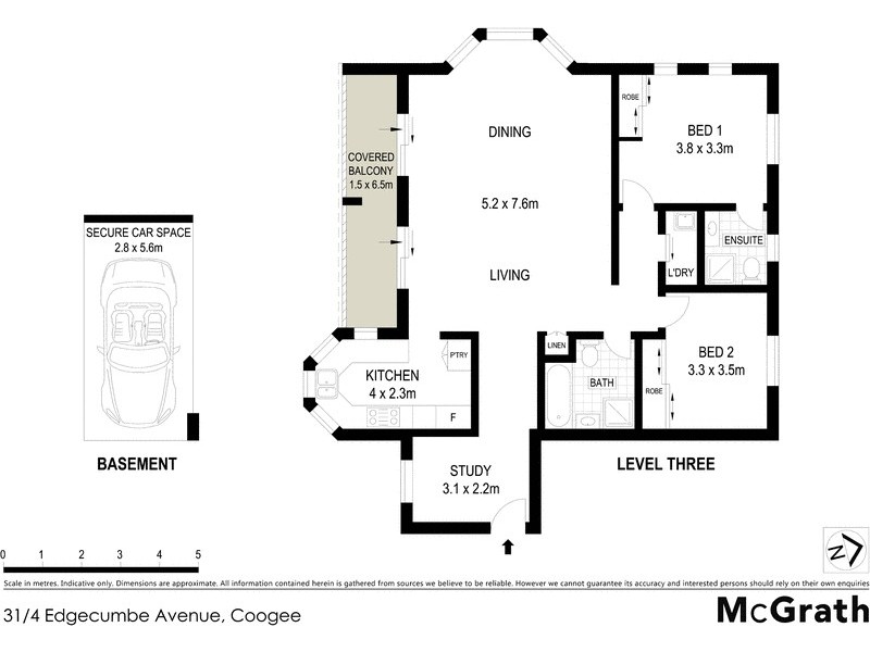 31/4 Edgecumbe Avenue, Coogee NSW 2034 Floorplan