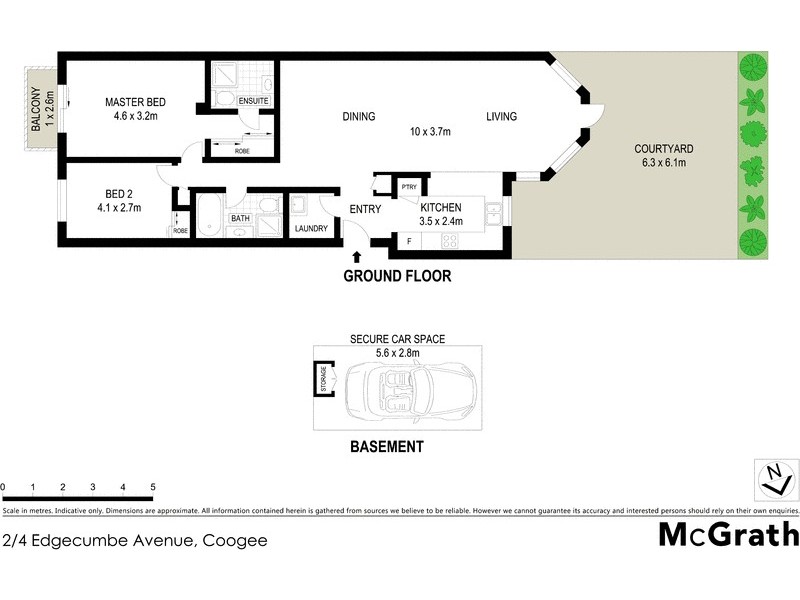 2/4 Edgecumbe Avenue, Coogee NSW 2034 Floorplan