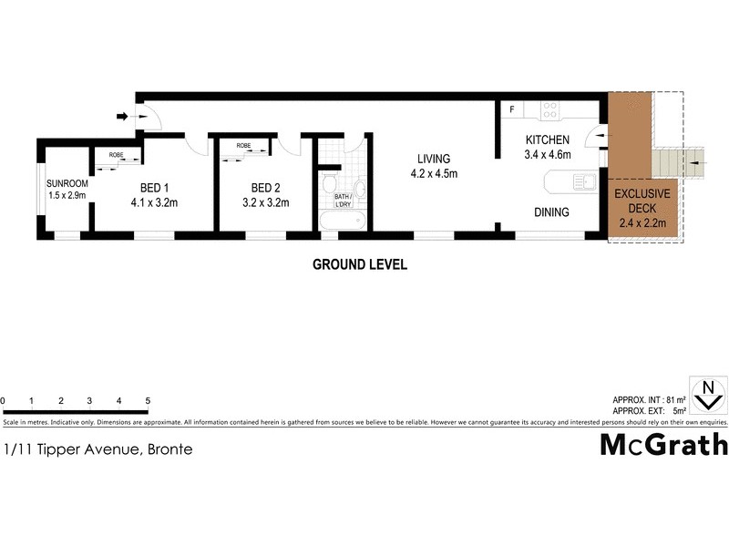 1/11 Tipper Avenue, Bronte NSW 2024 Floorplan