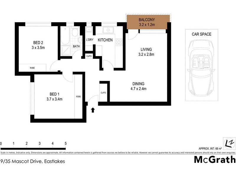 9/35 Mascot Drive, Eastlakes NSW 2018 Floorplan