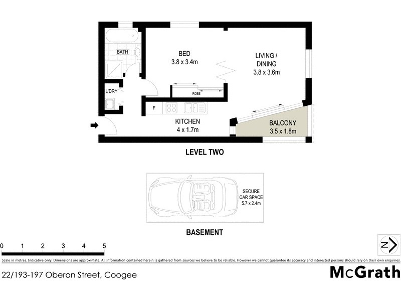 22/193 Oberon Street, Coogee NSW 2034 Floorplan