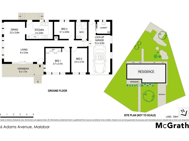 6 Adams Avenue, Malabar NSW 2036 Floorplan