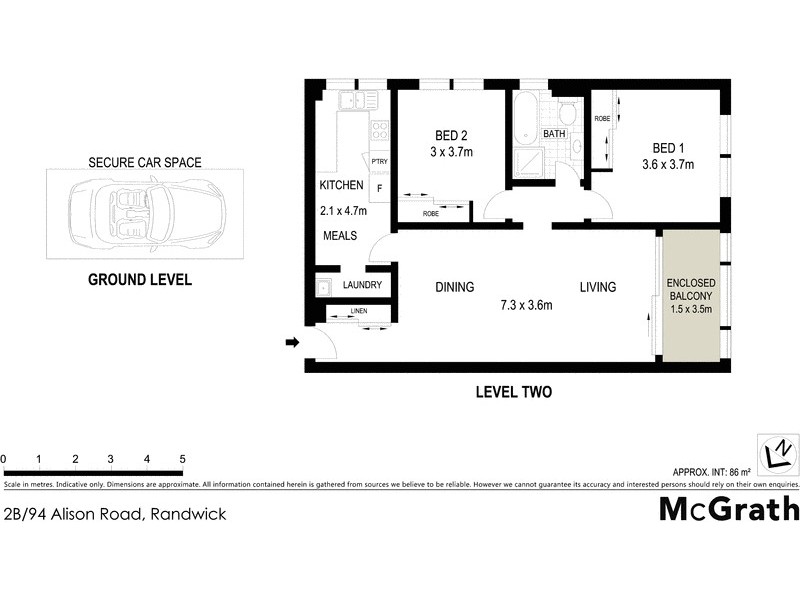 2B/94 Alison Road, Randwick NSW 2031 Floorplan