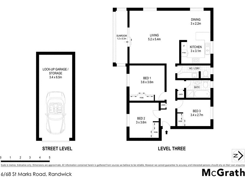 6/68 St Marks Road, Randwick NSW 2031 Floorplan