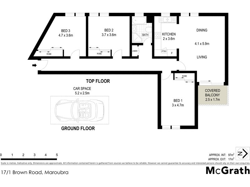 17/1 Brown Road, Maroubra NSW 2035 Floorplan