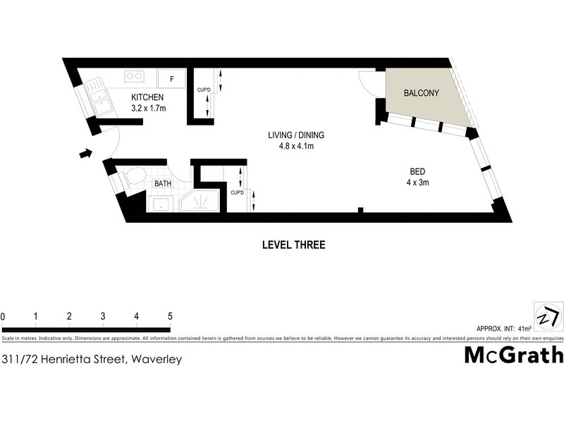 311/72 Henrietta Street, Waverley NSW 2024 Floorplan