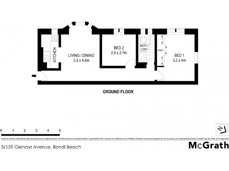 3/159 Glenayr Avenue, Bondi Beach NSW 2026 Floorplan