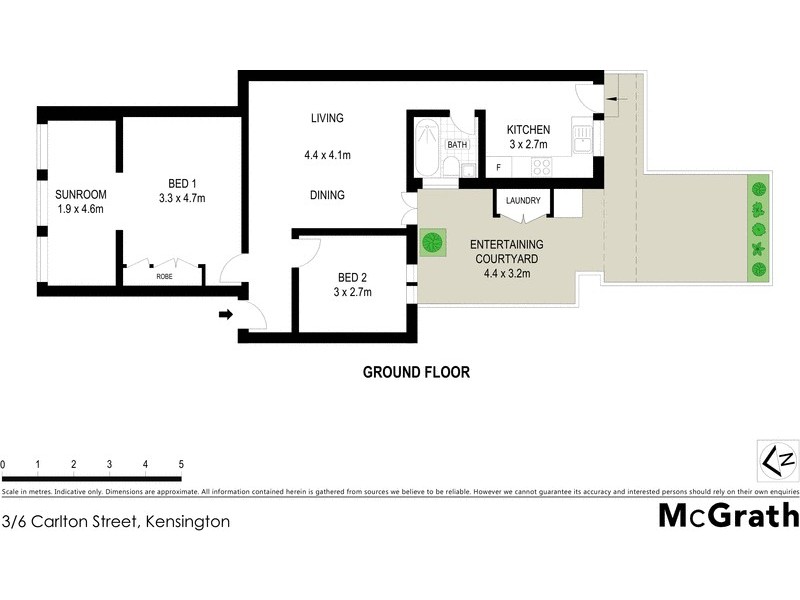 3/6 Carlton Street, Kensington NSW 2033 Floorplan