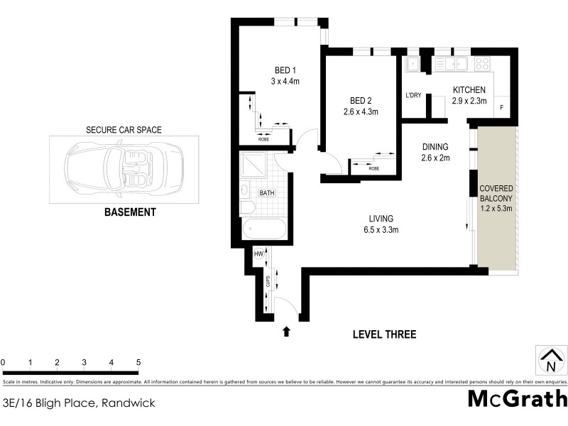 3E/16 Bligh Place, Randwick NSW 2031 Floorplan