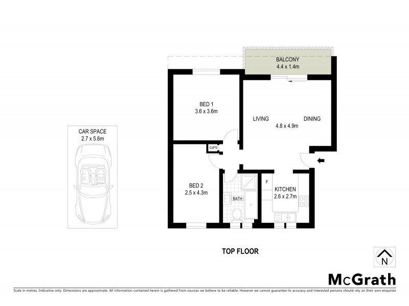 12/268 Carrington Road, Coogee NSW 2034 Floorplan