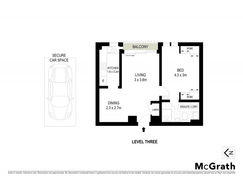 3F/12 Bligh Place, Randwick NSW 2031 Floorplan