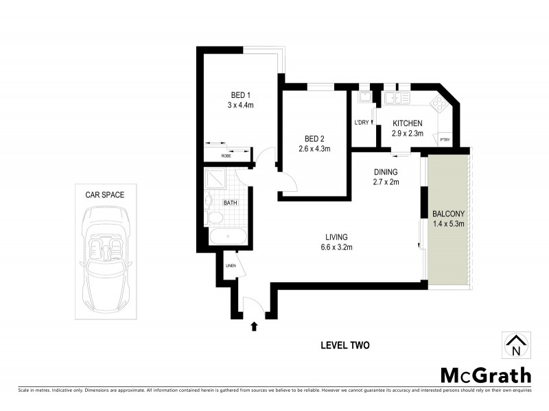 2E/12 Bligh Place, Randwick NSW 2031 Floorplan