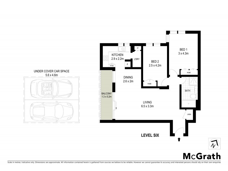6D/12 Bligh Place, Randwick NSW 2031 Floorplan