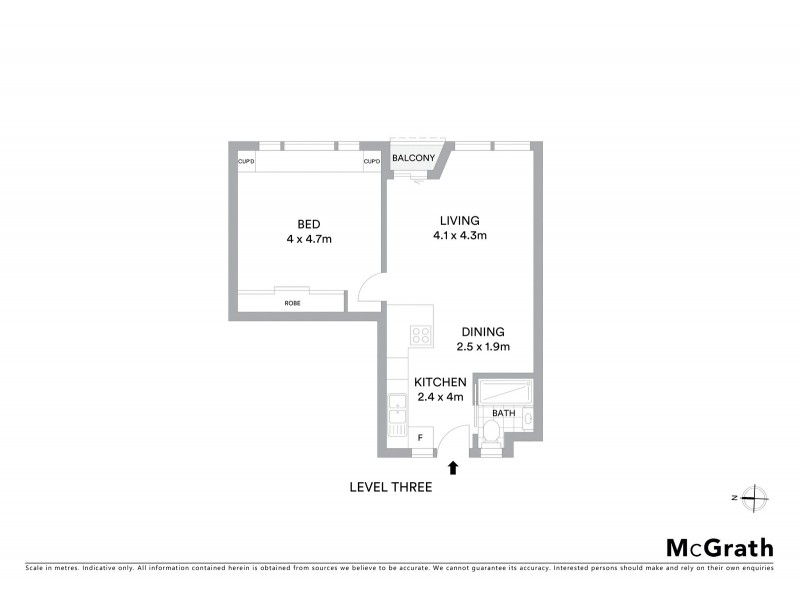 308/72 Henrietta Street, Waverley NSW 2024 Floorplan