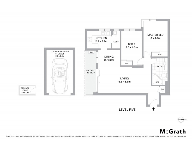5D/6 Bligh Place, Randwick NSW 2031 Floorplan