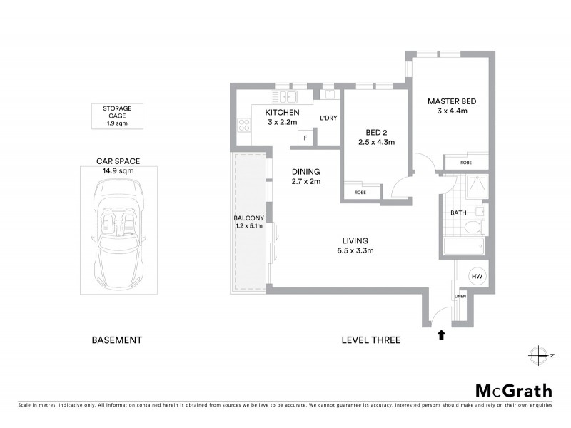 3D/6 Bligh Place, Randwick NSW 2031 Floorplan