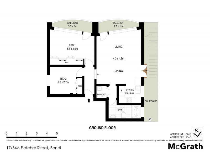 17/34A Fletcher Street, Bondi Beach NSW 2026 Floorplan