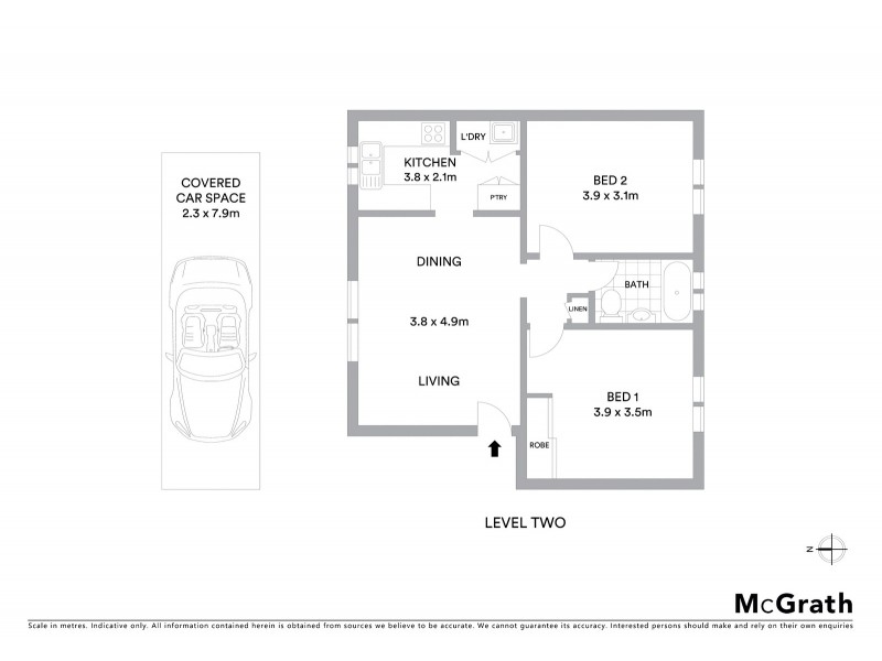 16/1A Leeton Avenue, Coogee NSW 2034 Floorplan