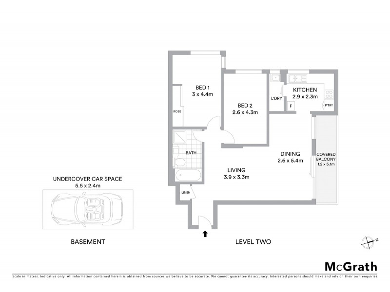 2E/8 Bligh Place, Randwick NSW 2031 Floorplan