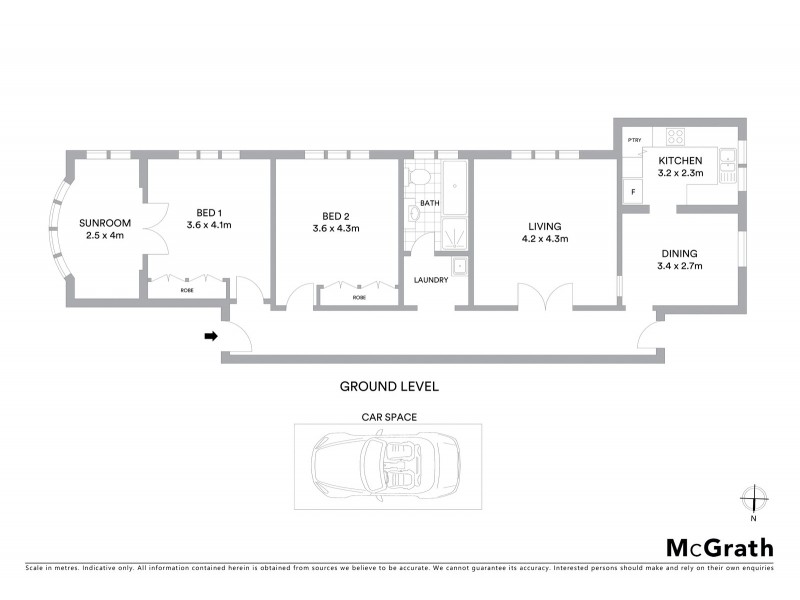 1/142A Brook Street, Coogee NSW 2034 Floorplan