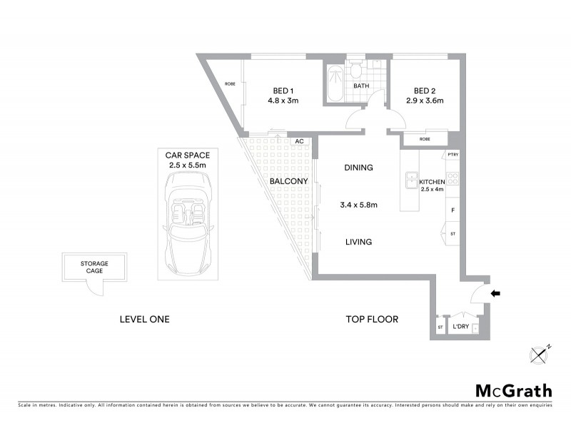 807/2 Discovery Point Place, Wolli Creek NSW 2205 Floorplan