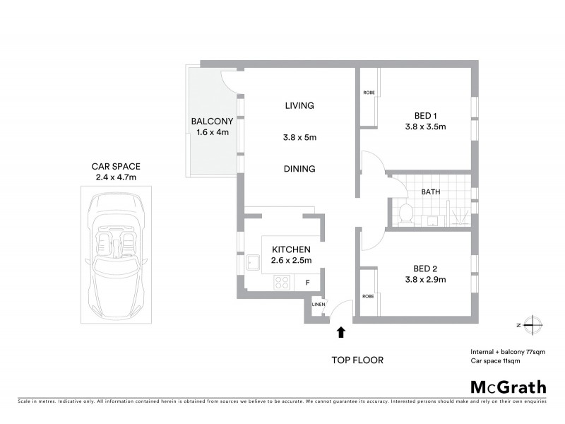16/94 Mount Street, Coogee NSW 2034 Floorplan