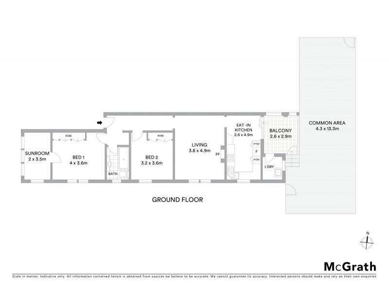 2/1 Bishops Avenue, Randwick NSW 2031 Floorplan