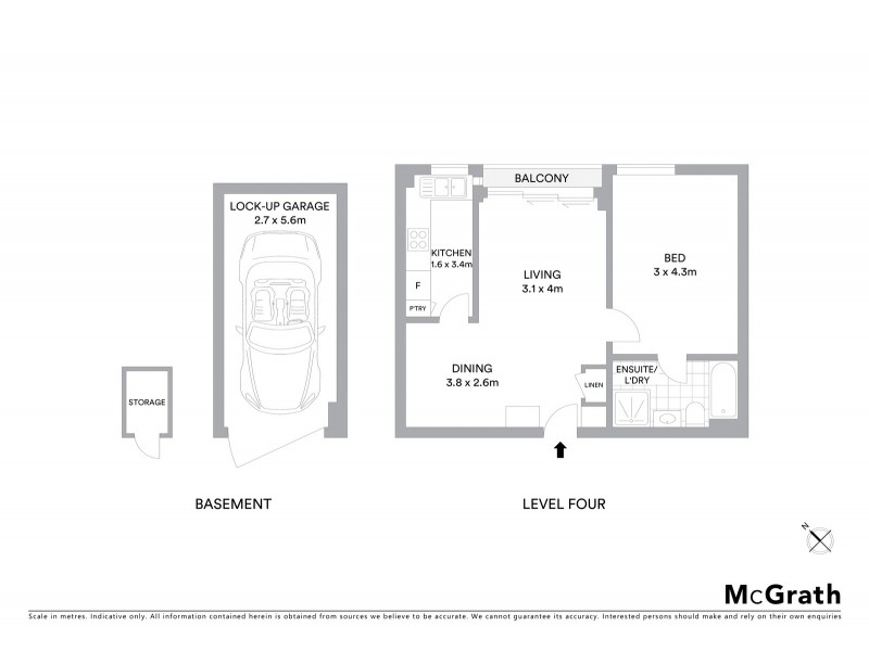 4F/6 Bligh Place, Randwick NSW 2031 Floorplan