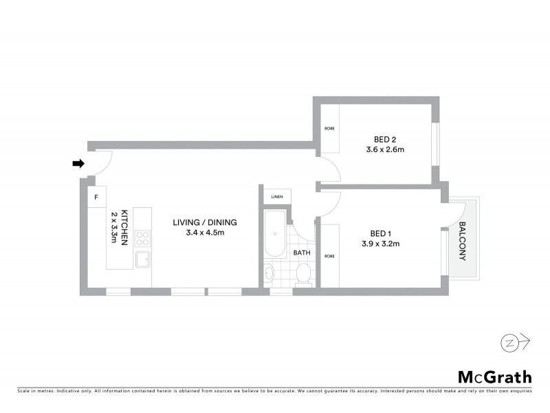 8/3 Liverpool Street, Rose Bay NSW 2029 Floorplan