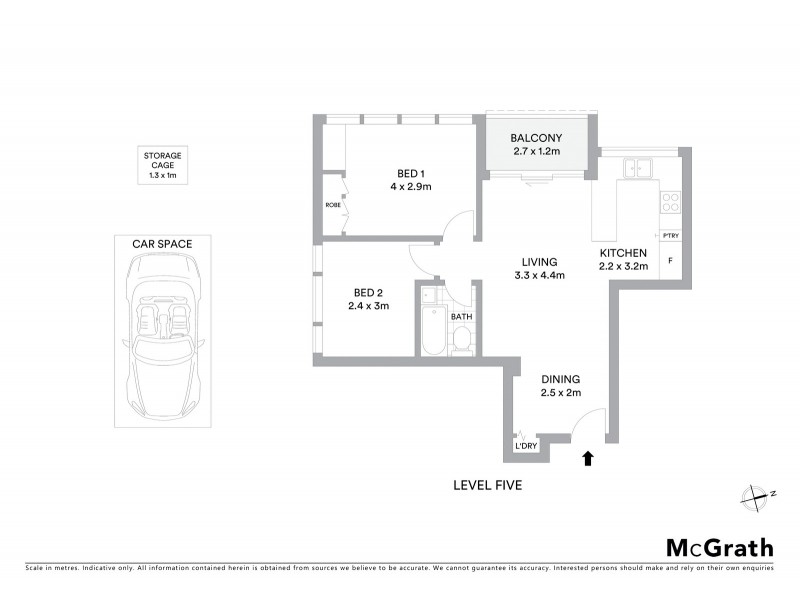 27/77 Cook Road, Centennial Park NSW 2021 Floorplan